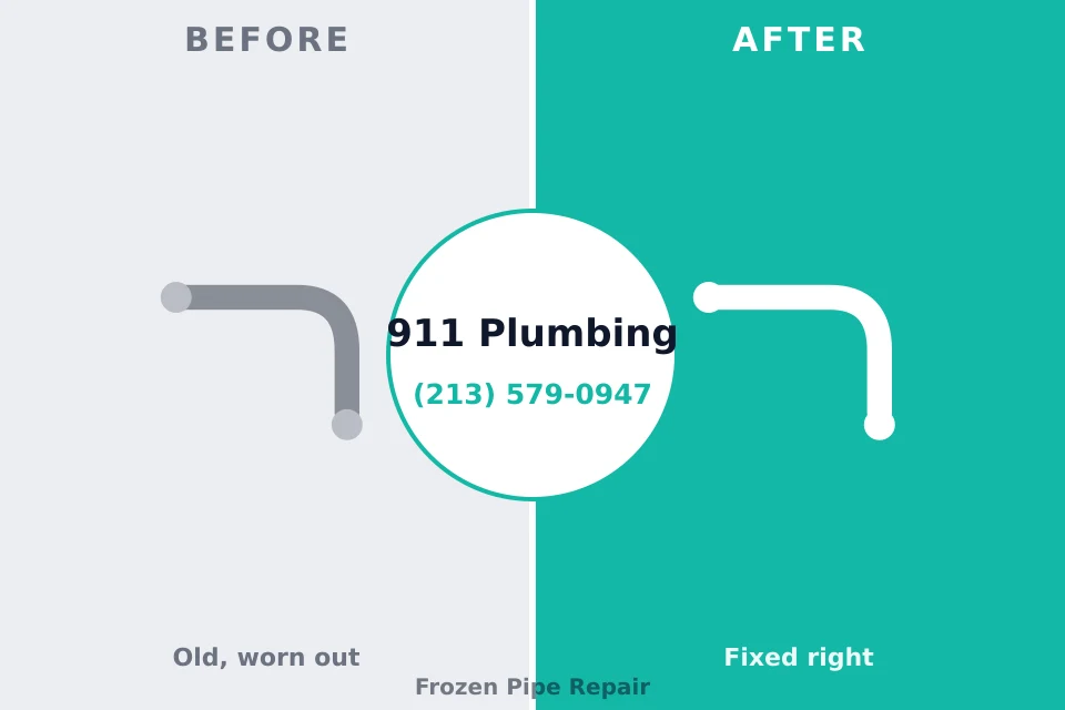 Before and after: plumbing repair Donora, PA